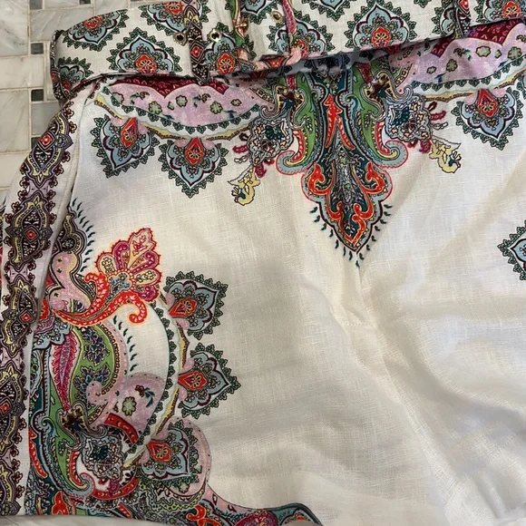 Zimmermann Paisley belted Shorts